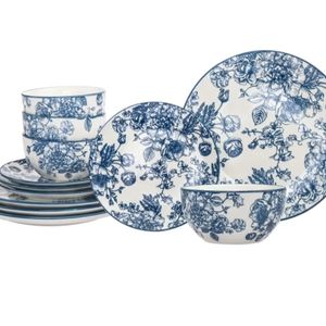 The Gatherings Country Blue Dining Set 12 Pc